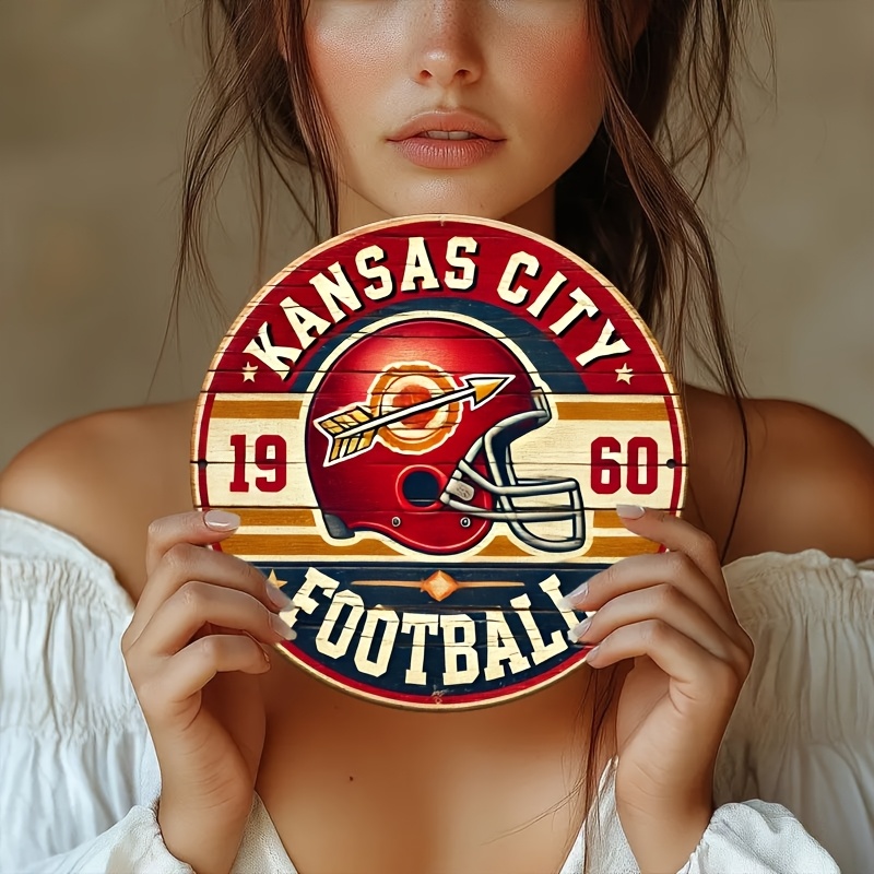 Interior Design Years Of School - 1pc Kansas City football-themed wooden wall
