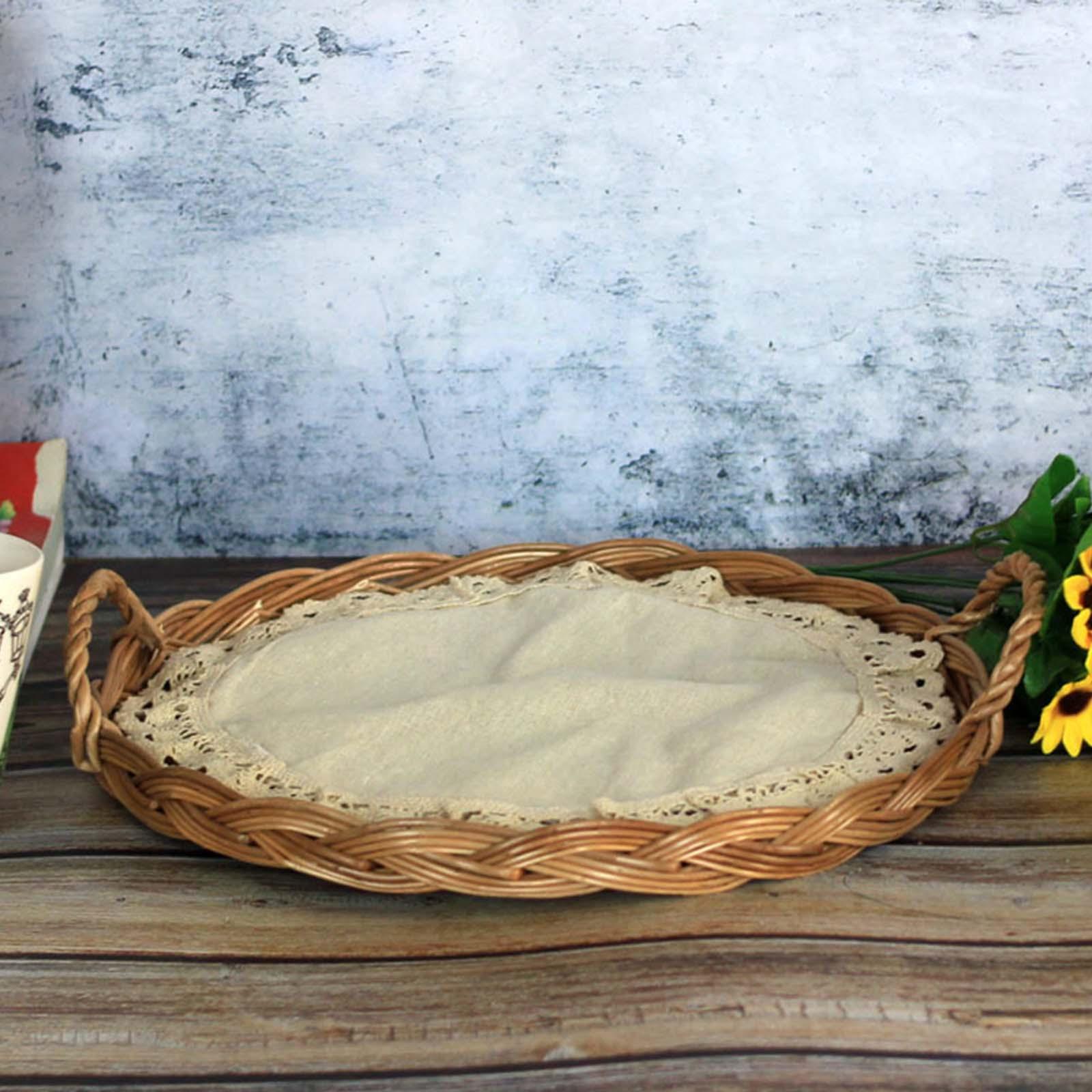 Rattan Tray Handle - Food Dome Lid and Serving Tray