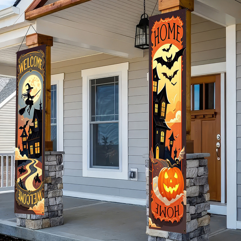Interior Design Years Of School - 1 pair, 2D flat, Halloween-themed couplets,