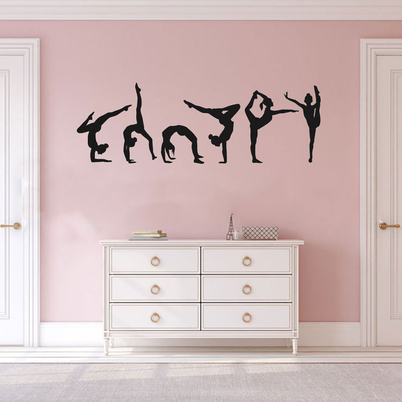 Interior Design Studio - Set of 6 Gymnast Gymnastics Wall
