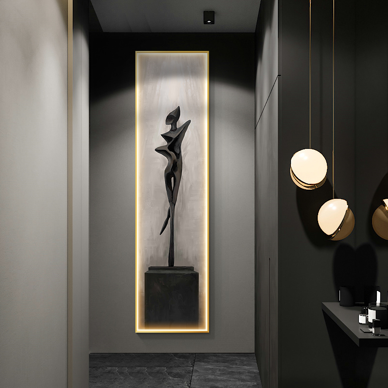 Interior Design Drawing - Modern Abstract Art Interior Painting Led