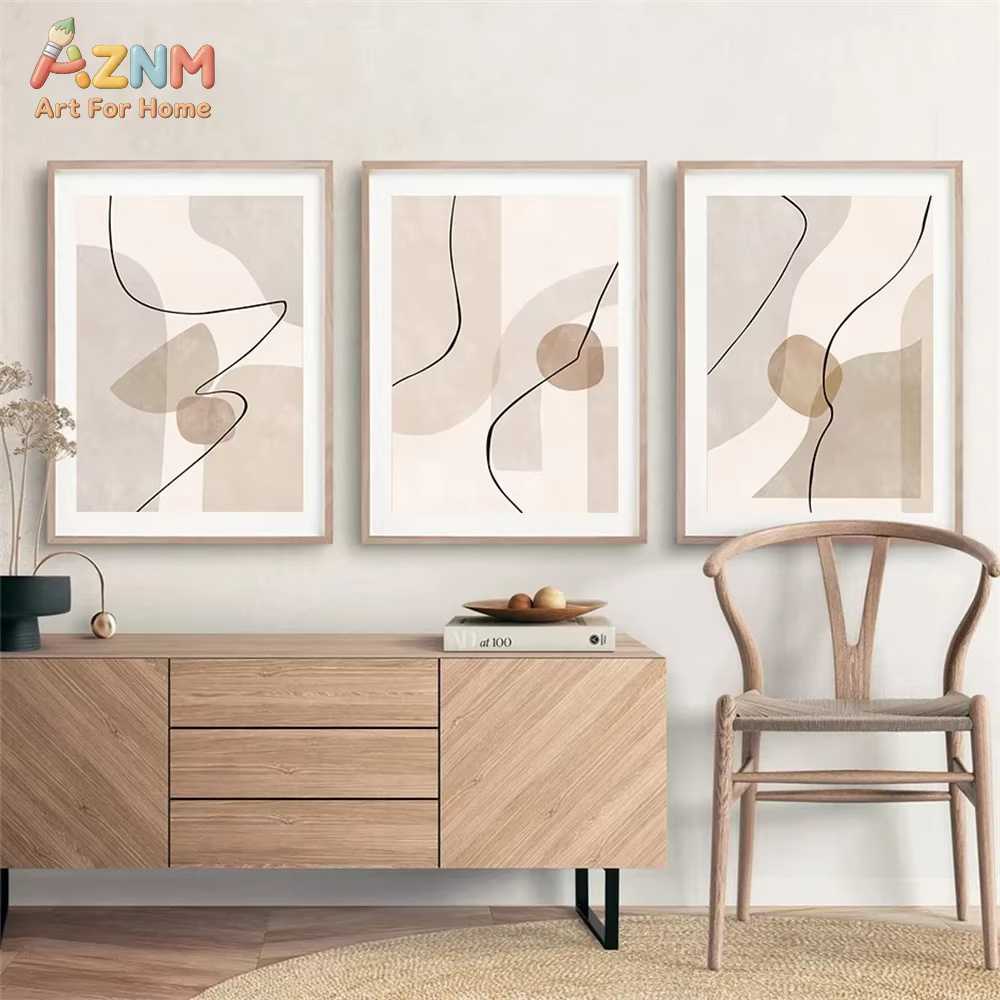 Abstract Beige Geometry Line W - Interior Design Drawing review and price