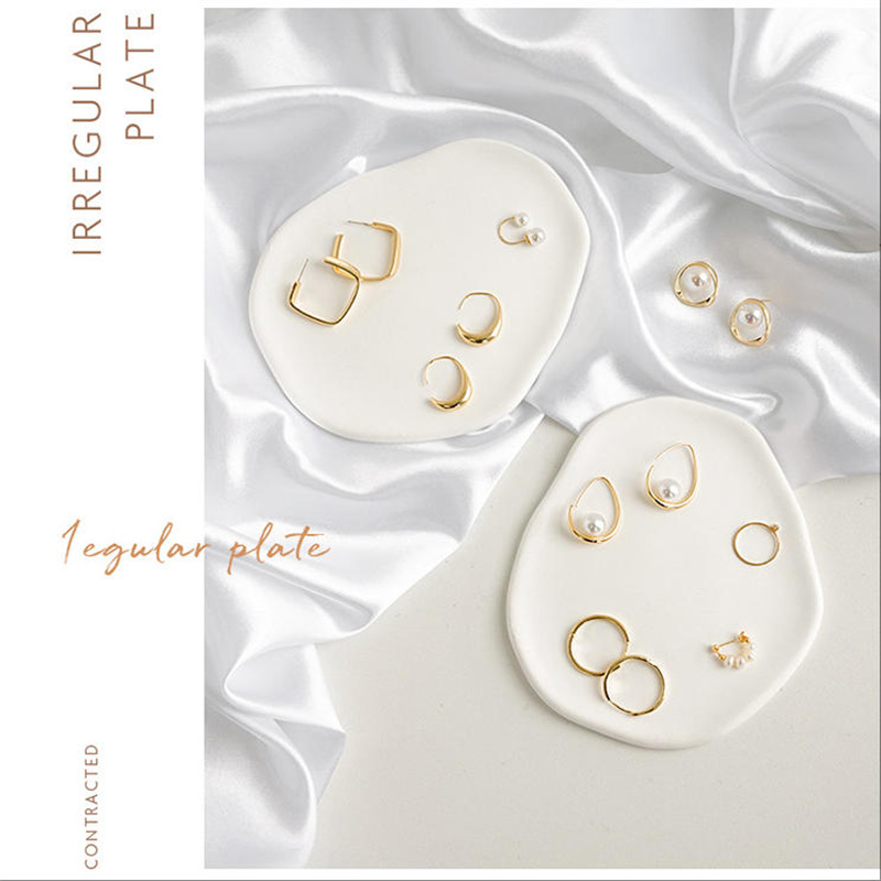1PC Elegant White Jewelry Tray - Travertine Tray Oval review and price