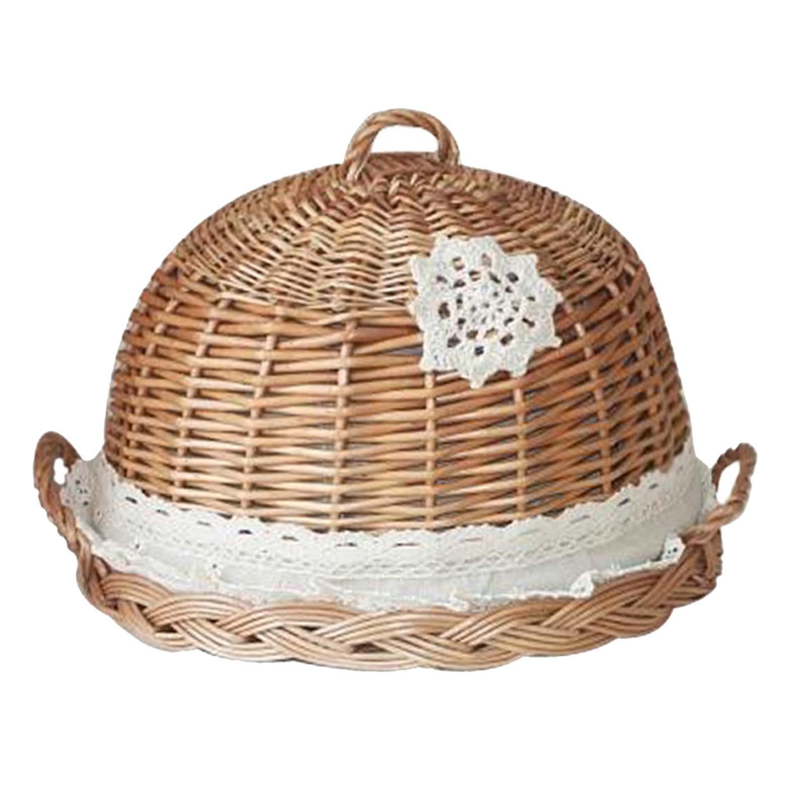 Food Dome Lid and Serving Tray - Rattan Tray Handle review and price
