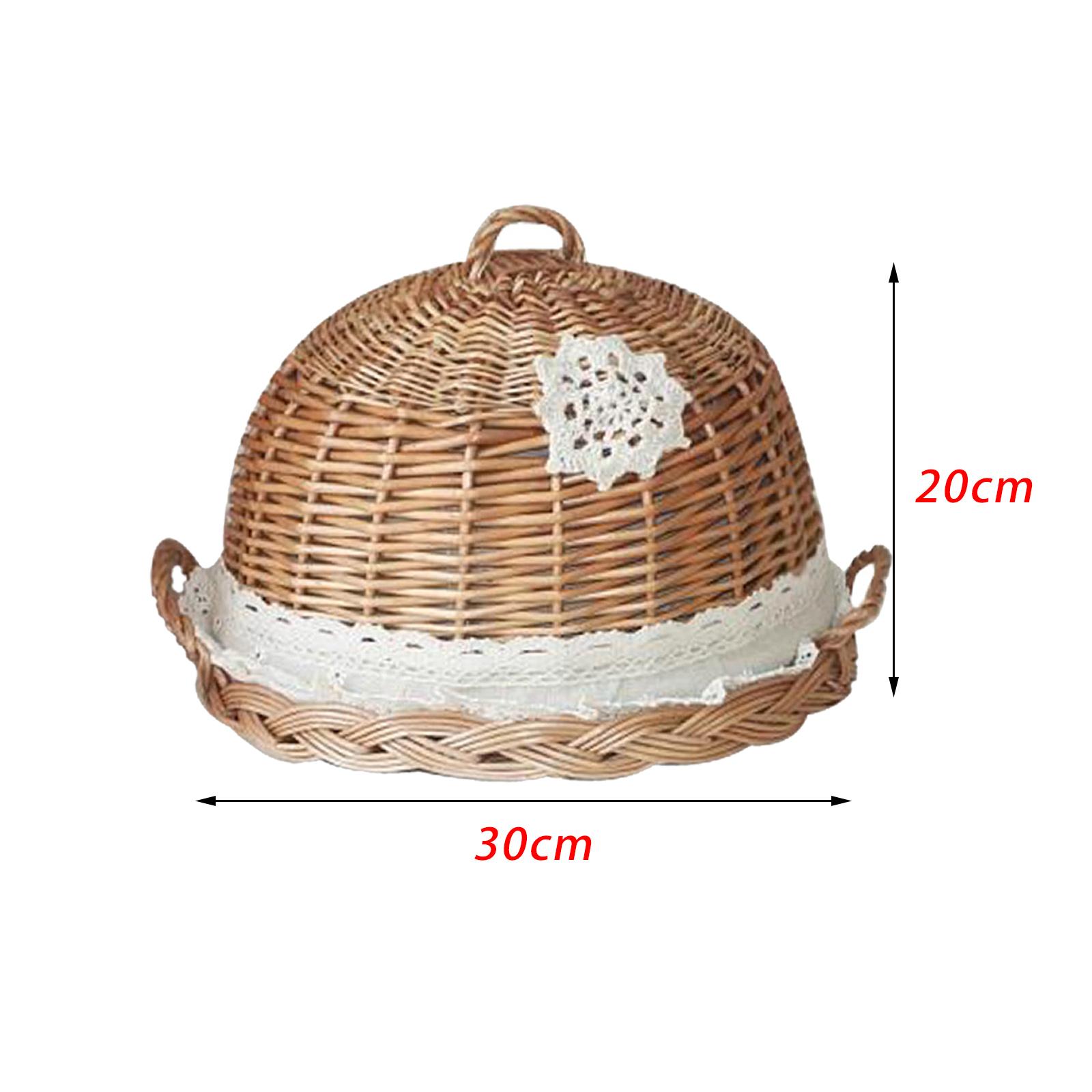 Food Dome Lid and Serving Tray - Rattan Tray Handle review and price
