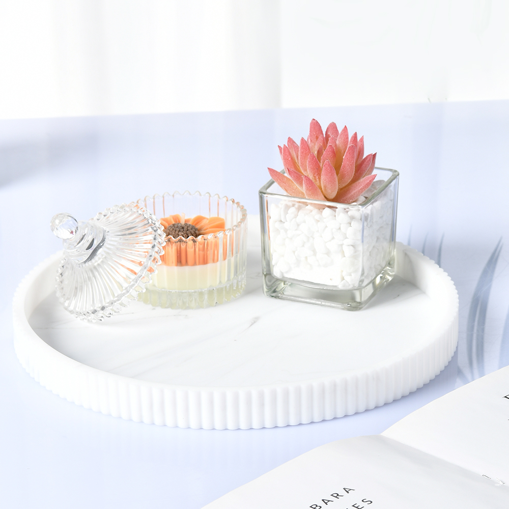 A Silicone Lace-Edged Round De - Travertine Tray Oval review and price
