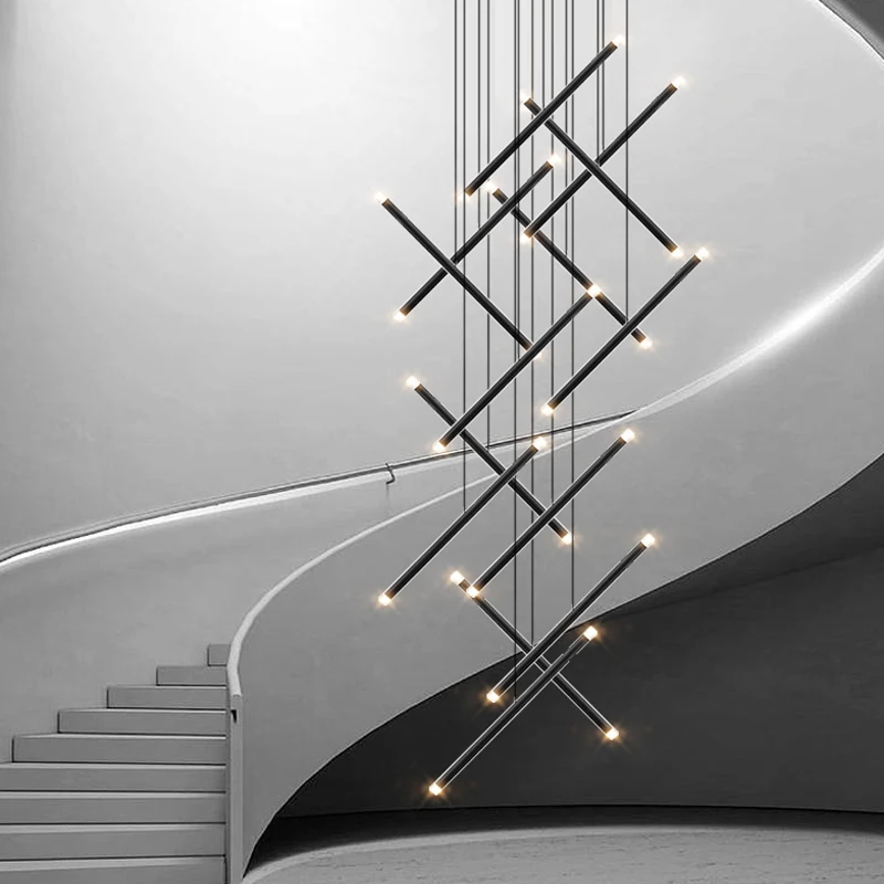 Modern Chandelier LED Stair Ch - Interior Design Deck review and price