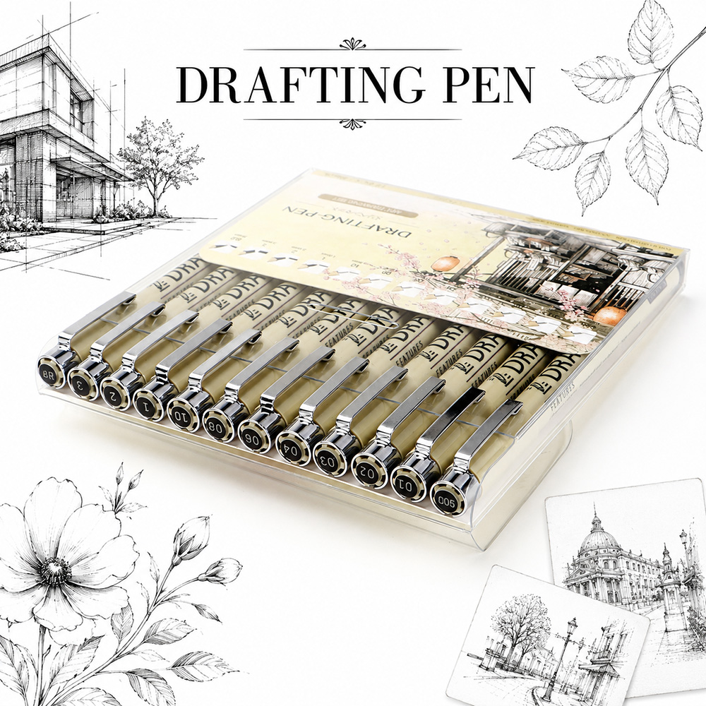 12 Size Fine Line Micron Pens  - Interior Design Drawing review and price