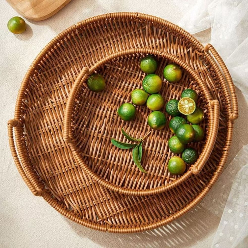 Large Capacity Imitation Ratta - Rattan Tray Handle review and price
